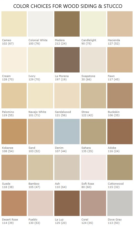 Ivory Colour Chart